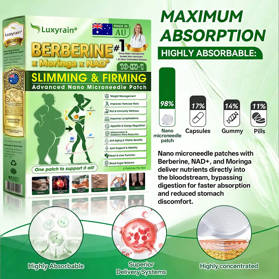𝐎𝐟𝐟𝐢𝐜𝐢𝐚𝐥 🇦🇺AU 𝐒𝐭𝐨𝐫𝐞 | ✨🧑‍⚕️𝐂𝐥𝐞𝐚𝐫𝐞𝐧𝐚® 𝐌𝐨𝐫𝐢𝐧𝐠𝐚 · Horse Chestnut · 𝐁𝐞𝐫𝐛𝐞𝐫𝐢𝐧𝐞 × 𝐍𝐀𝐃+ 𝟏𝟎-𝐢𝐧-𝟏 𝐀𝐝𝐯𝐚𝐧𝐜𝐞𝐝 𝐍𝐚𝐧𝐨 𝐌𝐢𝐜𝐫𝐨𝐧𝐞𝐞𝐝𝐥𝐞 𝐏𝐚𝐭𝐜𝐡 — 𝐎𝐧𝐜𝐞 𝐃𝐚𝐢𝐥𝐲, 𝐕𝐢𝐬𝐢𝐛𝐥𝐞 𝐑𝐞𝐬𝐮𝐥𝐭𝐬 𝐢𝐧 𝟕 𝐃𝐚𝐲𝐬 (obesity, ｌｏｏｓｅｓｋｉｎ,diabetes, sleep apnea, joint issues, and more For)