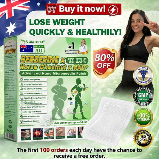 𝐎𝐟𝐟𝐢𝐜𝐢𝐚𝐥 🇦🇺AU 𝐒𝐭𝐨𝐫𝐞 | ✨🧑‍⚕️𝐂𝐥𝐞𝐚𝐫𝐞𝐧𝐚® 𝐌𝐨𝐫𝐢𝐧𝐠𝐚 · Horse Chestnut · 𝐁𝐞𝐫𝐛𝐞𝐫𝐢𝐧𝐞 × 𝐍𝐀𝐃+ 𝟏𝟎-𝐢𝐧-𝟏 𝐀𝐝𝐯𝐚𝐧𝐜𝐞𝐝 𝐍𝐚𝐧𝐨 𝐌𝐢𝐜𝐫𝐨𝐧𝐞𝐞𝐝𝐥𝐞 𝐏𝐚𝐭𝐜𝐡 — 𝐎𝐧𝐜𝐞 𝐃𝐚𝐢𝐥𝐲, 𝐕𝐢𝐬𝐢𝐛𝐥𝐞 𝐑𝐞𝐬𝐮𝐥𝐭𝐬 𝐢𝐧 𝟕 𝐃𝐚𝐲𝐬 (obesity, ｌｏｏｓｅｓｋｉｎ,diabetes, sleep apnea, joint issues, and more For)