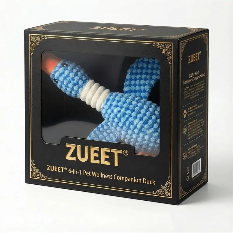 [Official USA Store] ZUEET® 6-in-1 Pet Wellness Companion Duck – A 6-in-1 wellness duck that supports teeth, skin, joints, digestion, intelligence and emotional balance.